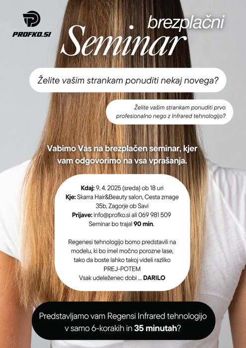 BREZPLAČEN SEMINAR SALONSKE NEGE REGENESI
